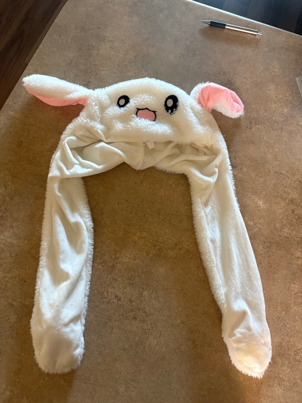 Adorable Funny Bunny Plush Hat - Squeeze Bunny Hands